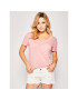 Lee Majica V Neck Tee L41JENNL Roza Regular Fit - Pepit.si