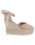 Manebi Espadrile Heart Shape Wedges M 1.1 WH Bež - Pepit.si