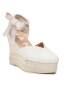 Manebi Espadrile Heart Shape Wedges O 7.0 Wh Bela - Pepit.si