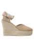 Manebi Espadrile Heart-Shaped Wedge Espadrilles M 1.1 WH Bež - Pepit.si