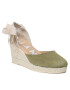 Manebi Espadrile Low Wedge Espadrilles R 1.5 WL Zelena - Pepit.si