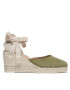 Manebi Espadrile Low Wedge Espadrilles R 1.5 WL Zelena - Pepit.si