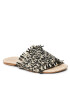 Manebi Natikači Fringed Knots Raffia Leather Sandals V 3.4 Y0 Črna - Pepit.si