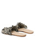 Manebi Natikači Fringed Knots Raffia Leather Sandals V 3.4 Y0 Črna - Pepit.si