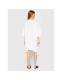 Max Mara Beachwear Poletna obleka Paglie 32210328 Bela Oversize - Pepit.si