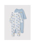 NAME IT Set 2 parov pajacov Nightsuit 13189124 Modra Regular Fit - Pepit.si