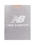 New Balance Majica Essentials Stacked Logo WT31546 Siva Athletic Fit - Pepit.si