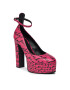 Pinko Nizki čevlji Puccini Mary Jane Platform Al 23-24 BLKS1 102011 A1D2 Roza - Pepit.si