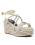 Pinko Sandali Brigitte Wedge Corda Intrecciata PE 23 BLKG1 100869 A0R3 Bež - Pepit.si