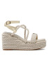 Pinko Sandali Brigitte Wedge Corda Intrecciata PE 23 BLKG1 100869 A0R3 Bež - Pepit.si