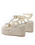 Pinko Sandali Brigitte Wedge Corda Intrecciata PE 23 BLKG1 100869 A0R3 Bež - Pepit.si