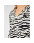 Pinko Vsakodnevna obleka Zebra 20202 PRR 1N133V 8495 Bela Regular Fit - Pepit.si