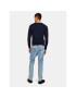 Sisley Pulover 10F2S1C78 Mornarsko modra Slim Fit - Pepit.si