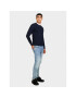 Sisley Pulover 10F2S1C78 Mornarsko modra Slim Fit - Pepit.si