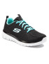 Skechers Čevlji Get Connected 12615/BKTQ Črna - Pepit.si