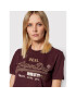 Superdry Majica Boho Sparkle Tee W1010731A Bordo rdeča Regular Fit - Pepit.si