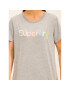 Superdry Majica Classic Rainbow Emb Entry Tee W1000057A Siva Classic Fit - Pepit.si