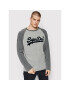 Superdry Majica z dolgimi rokavi Raglan M6010608A Siva Regular Fit - Pepit.si