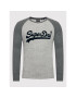 Superdry Majica z dolgimi rokavi Raglan M6010608A Siva Regular Fit - Pepit.si