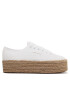 Superga Espadrile 2790 Rope Macrame Rhombus S3126PW Bela - Pepit.si