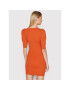 Ted Baker Pletena obleka Bodycon 255616 Oranžna Slim Fit - Pepit.si