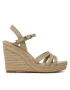 Tommy Hilfiger Espadrile Essential Basic Wedge Sandal FW0FW07220 Bež - Pepit.si