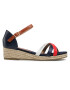 Tommy Hilfiger Espadrile Rope Wedge Sandal T3A2-31055-1167X051 M Mornarsko modra - Pepit.si