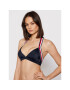 Tommy Hilfiger Gornji del bikini Triangle Fixed UW0UW02696 Mornarsko modra - Pepit.si