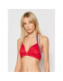 Tommy Hilfiger Gornji del bikini Triangle Fixed UW0UW02696 Rdeča - Pepit.si