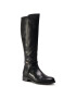 Tommy Hilfiger Jahalni škornji Block Branding Flat Long Boot FW0FW05167 Črna - Pepit.si