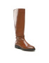 Tommy Hilfiger Jahalni škornji Leather Belt Longboot FW0FW06758 Rjava - Pepit.si