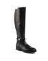 Tommy Hilfiger Jahalni škornji Th Hardware Leather Longboot FW0FW04283 Črna - Pepit.si