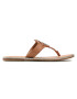 Tommy Hilfiger Japonke Essential Leather Flat Sandal FW0FW05620 Rjava - Pepit.si