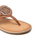 Tommy Hilfiger Japonke Essential Leather Flat Sandal FW0FW05620 Rjava - Pepit.si