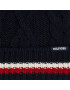 Tommy Hilfiger Kapa Monotype Chunky Knit Beanie AM0AM11506 Mornarsko modra - Pepit.si