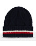 Tommy Hilfiger Kapa Monotype Chunky Knit Beanie AM0AM11506 Mornarsko modra - Pepit.si