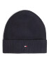 Tommy Hilfiger Kapa Pima Cotton Beanie AM0AM06573 Mornarsko modra - Pepit.si