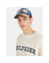 Tommy Hilfiger Kapa s šiltom Th Monogram Tartan Cap AM0AM11991 Modra - Pepit.si