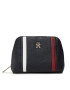 Tommy Hilfiger Kozmetični kovček Th Emblem Washbag Corp AW0AW15120 Mornarsko modra - Pepit.si