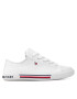 Tommy Hilfiger Modne superge Low Cut Lace Up Sneaker T3X4-30692-0890 S Bela - Pepit.si