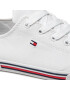 Tommy Hilfiger Modne superge Low Cut Lace Up Sneaker T3X4-30692-0890 S Bela - Pepit.si