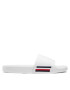 Tommy Hilfiger Natikači Corporate Knitted Beach Sandal FM0FM04062 Bela - Pepit.si