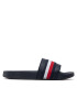 Tommy Hilfiger Natikači Corporate Web Detail Slide FW0FW06719 Mornarsko modra - Pepit.si