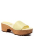 Tommy Hilfiger Natikači Feminine Mid Heel Clog Sandal FW0FW06241 Rumena - Pepit.si