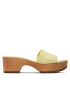 Tommy Hilfiger Natikači Feminine Mid Heel Clog Sandal FW0FW06241 Rumena - Pepit.si