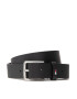 Tommy Hilfiger Otroški pas Classic Small Flag Leather Belt AU0AU01503 Črna - Pepit.si