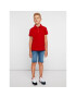 Tommy Hilfiger Polo majica Boys Tommy KB0KB03975 S Rdeča Regular Fit - Pepit.si