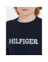 Tommy Hilfiger Pulover Monotype KB0KB08513 Mornarsko modra Regular Fit - Pepit.si