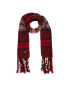 Tommy Hilfiger Šal Tommy Check Scarf AW0AW15337 Mornarsko modra - Pepit.si