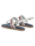 Tommy Hilfiger Sandali Corporate Letaher Fat Sandal FW0FW04840 Bela - Pepit.si